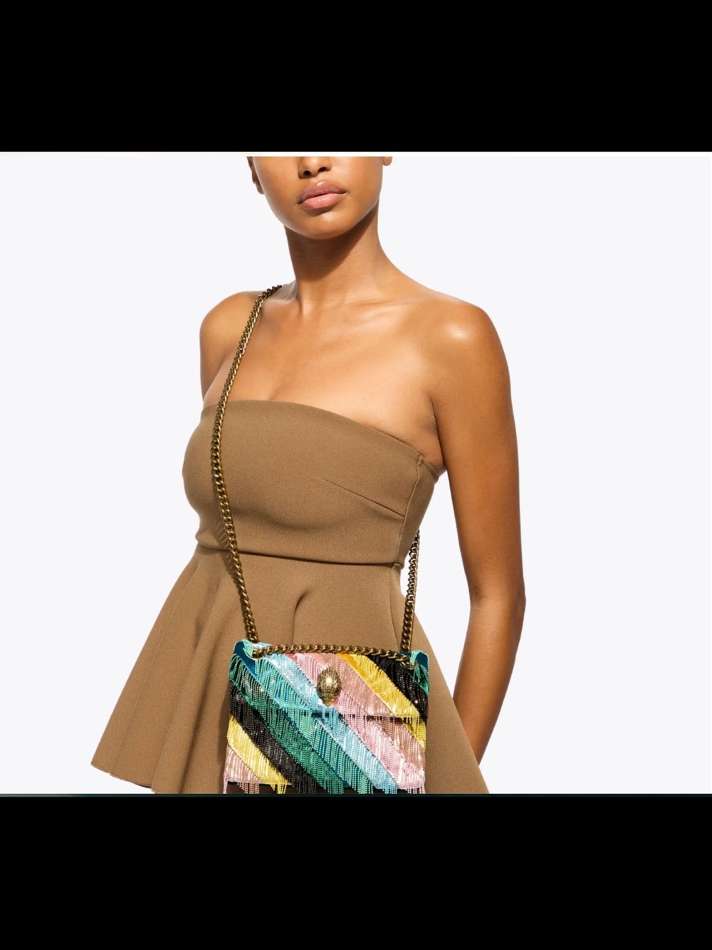 Kurt Geiger Beaded Fringe Shoulder Bag